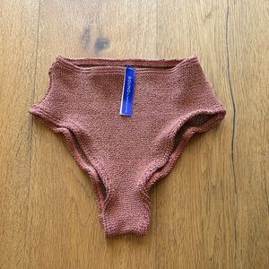 Bond-Eye Textured Brown Bikini Bottom - Never Worn